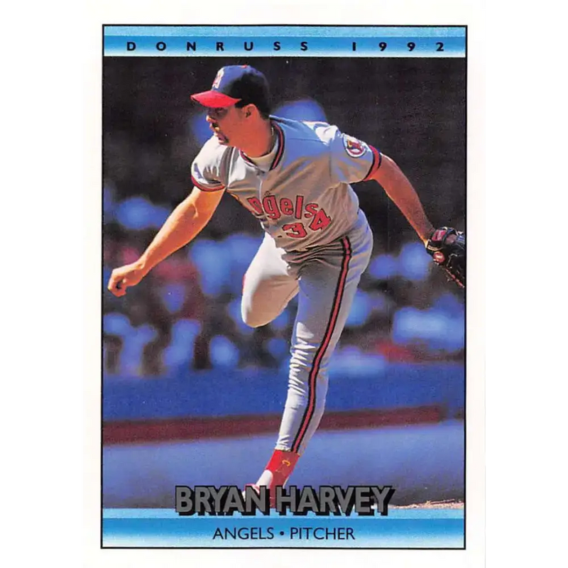 1992 Donruss #211 Bryan Harvey NM-MT California Angels Baseball Card - Baseball Card Single