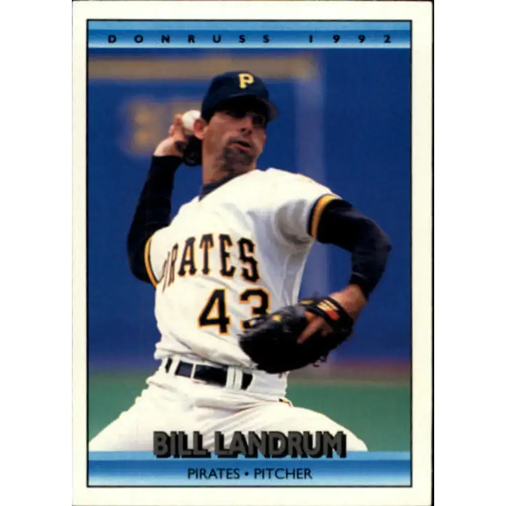 1992 Donruss #221 Bill Landrum NM-MT Pittsburgh Pirates Baseball Card - Baseball Card Single