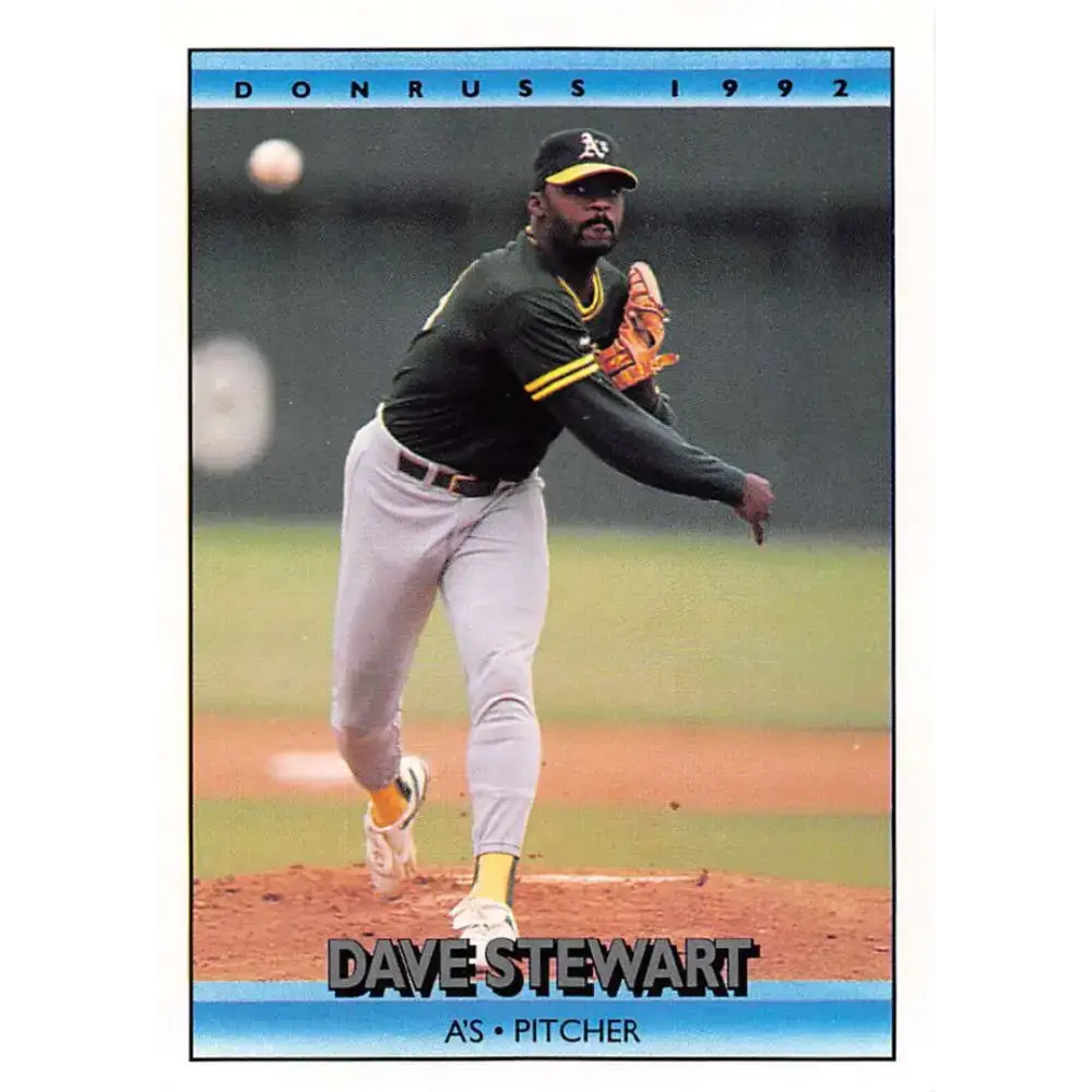 1992 Donruss #225 Dave Stewart NM-MT Oakland Athletics Baseball Card - Baseball Card Single