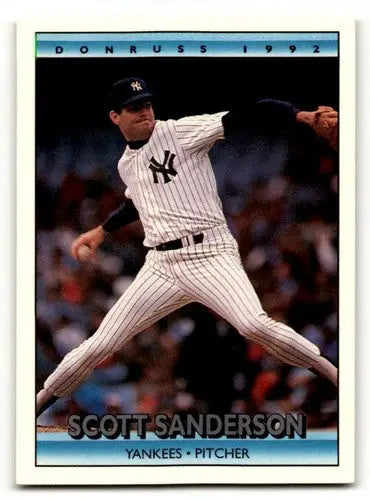 Scott Sanderson Yankees baseball card with original gloss from 1992 Donruss #227