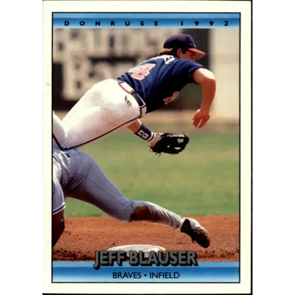 1992 Donruss #228 Jeff Blauser NM-MT Atlanta Braves Baseball Card - Baseball Card Single