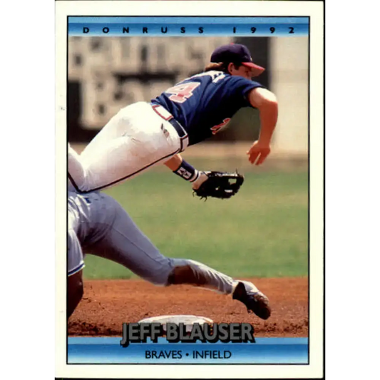 1992 Donruss #228 Jeff Blauser NM-MT Atlanta Braves Baseball Card - Baseball Card Single