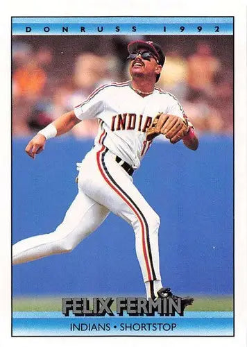 1992 Donruss #242 Felix Fermin NM Near Mint Indians - Baseball Card Single