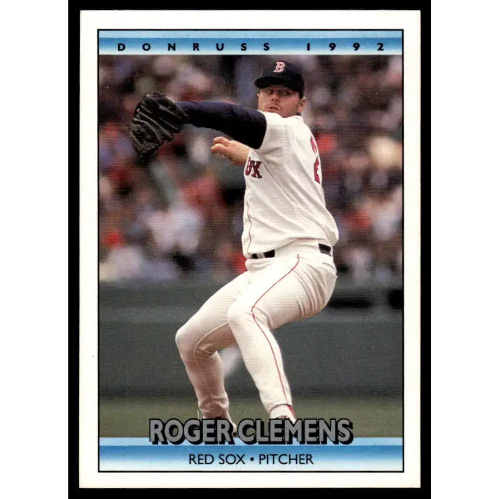 1992 Donruss #244 Roger Clemens EX/NM Boston Red Sox Baseball Card - Baseball Card Single