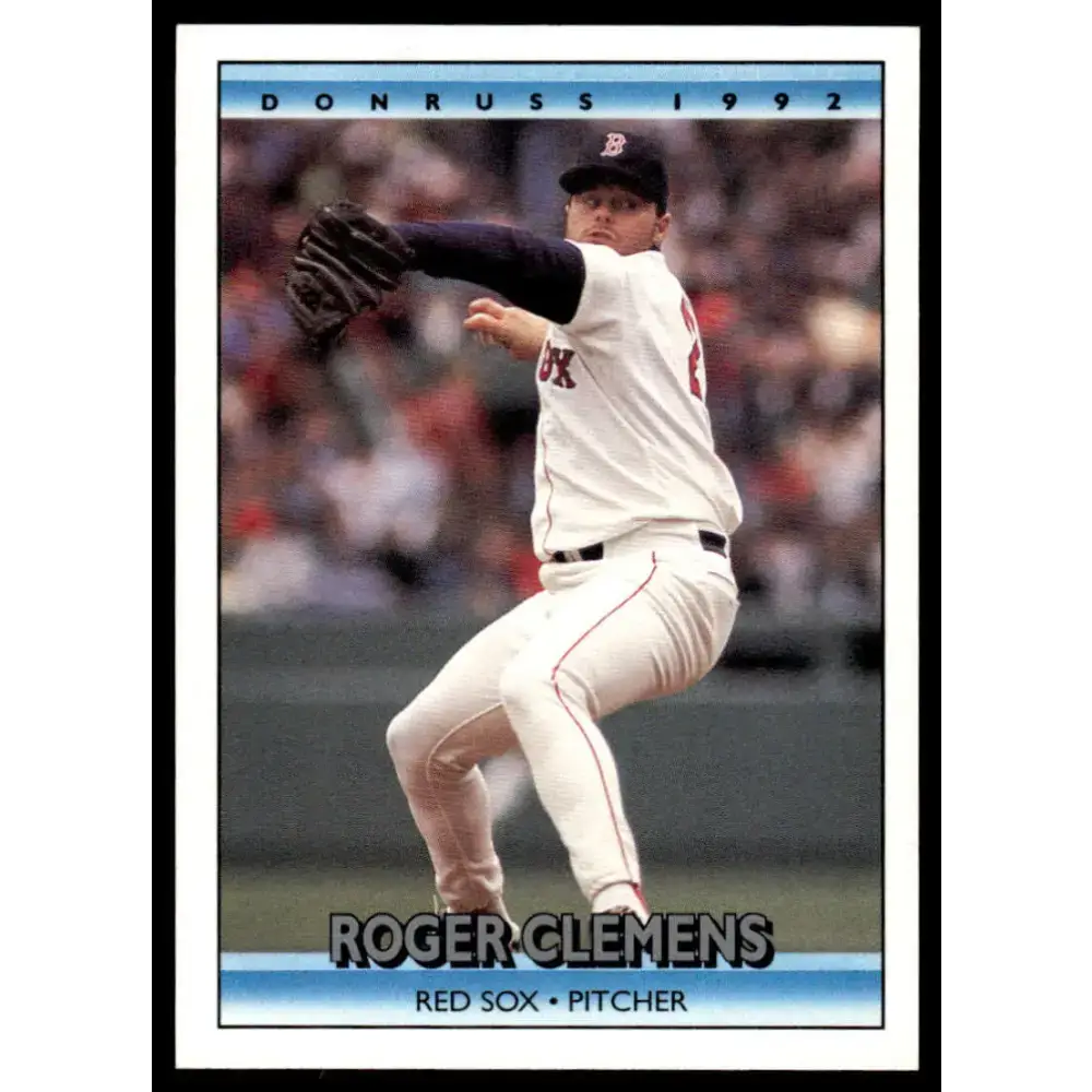 1992 Donruss #244 Roger Clemens EX/NM Boston Red Sox Baseball Card - Baseball Card Single
