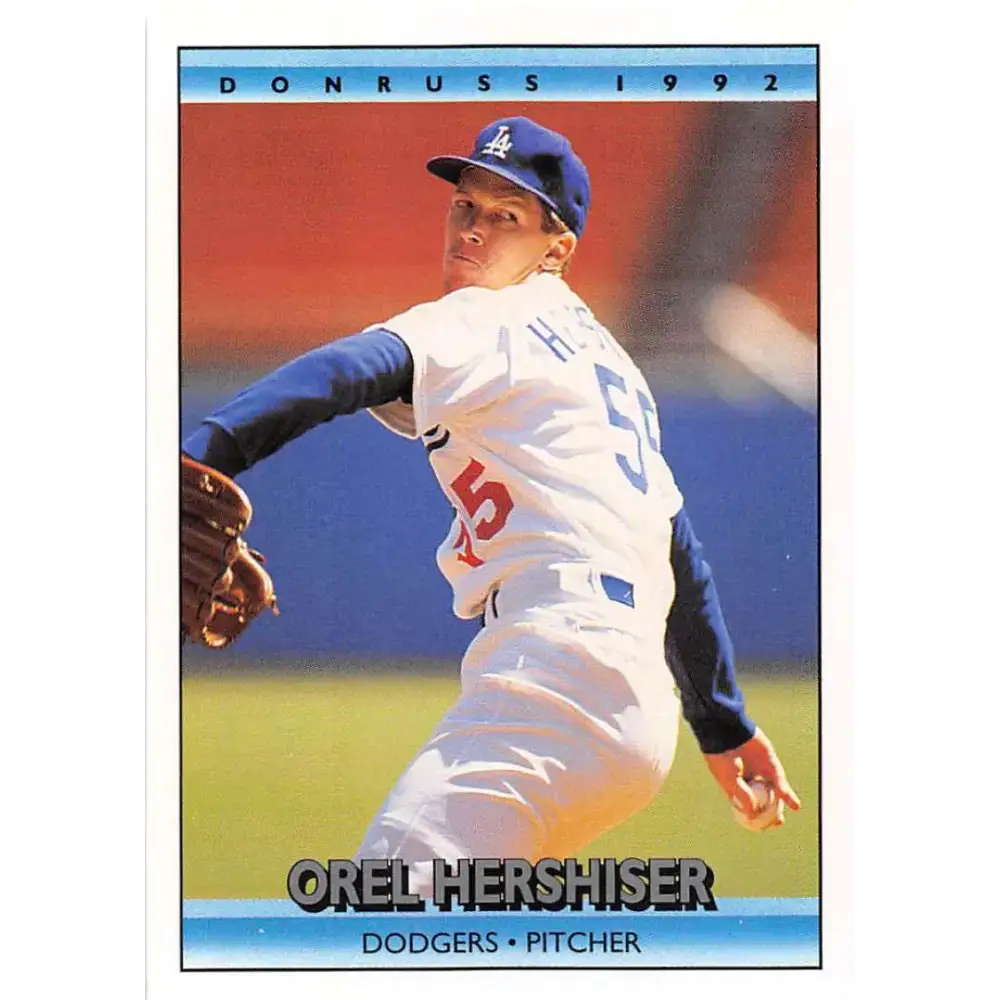 1992 Donruss #247 Orel Hershiser NM-MT Los Angeles Dodgers Baseball Card - Baseball Card Single
