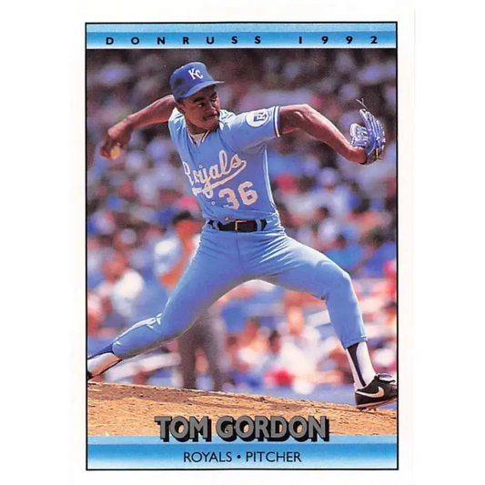 1992 Donruss #250 Tom Gordon NM-MT Kansas City Royals Baseball Card - Baseball Card Single