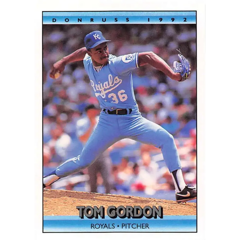 1992 Donruss #250 Tom Gordon NM-MT Kansas City Royals Baseball Card - Baseball Card Single