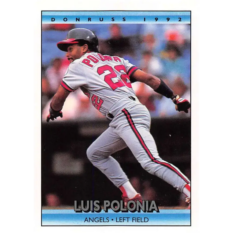 1992 Donruss #252 Luis Polonia NM-MT California Angels Baseball Card - Baseball Card Single