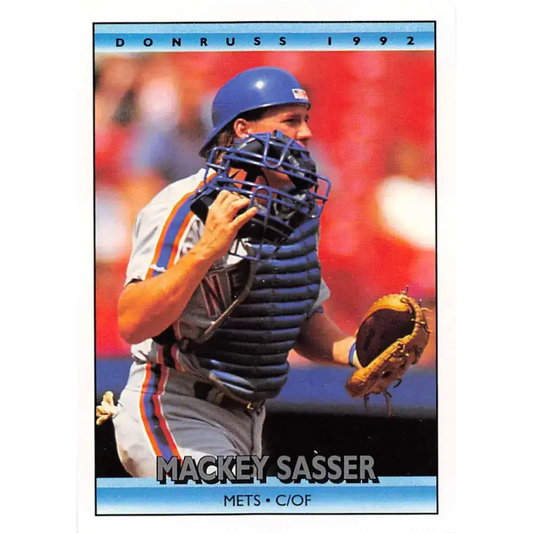 1992 Donruss #256 Mackey Sasser NM-MT New York Mets Baseball Card - Baseball Card Single