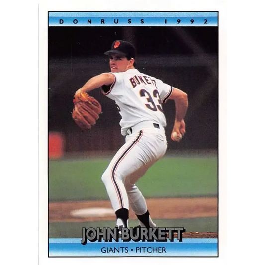 1992 Donruss #257 John Burkett NM-MT San Francisco Giants Baseball Card - Baseball Card Single