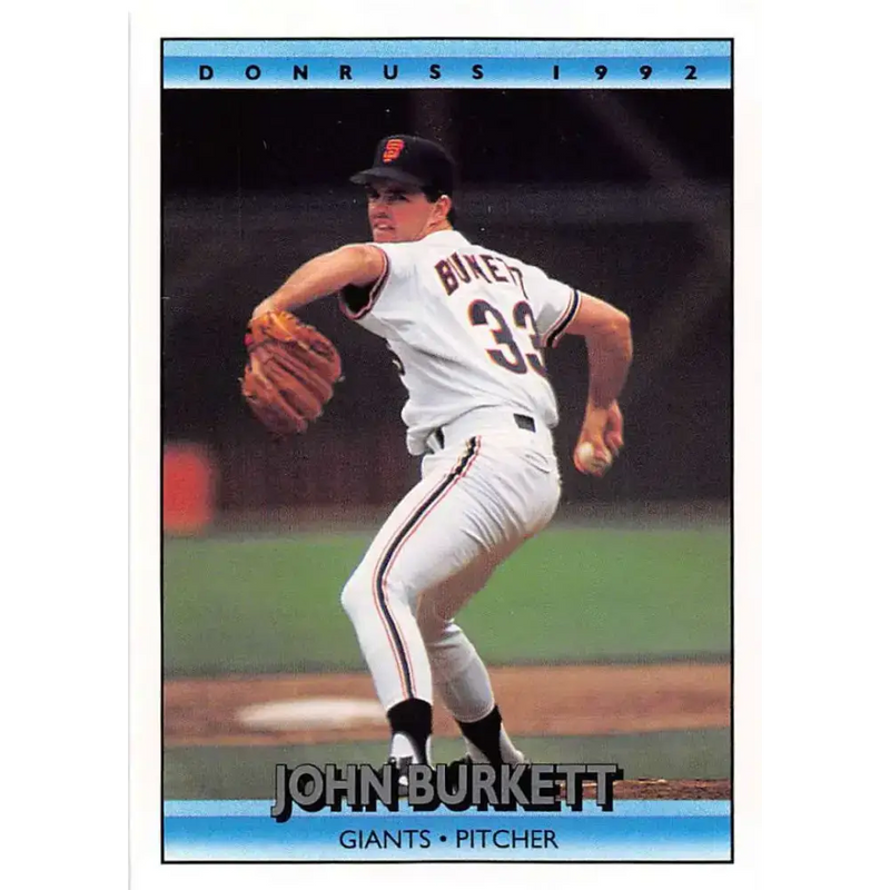 1992 Donruss #257 John Burkett NM-MT San Francisco Giants Baseball Card - Baseball Card Single