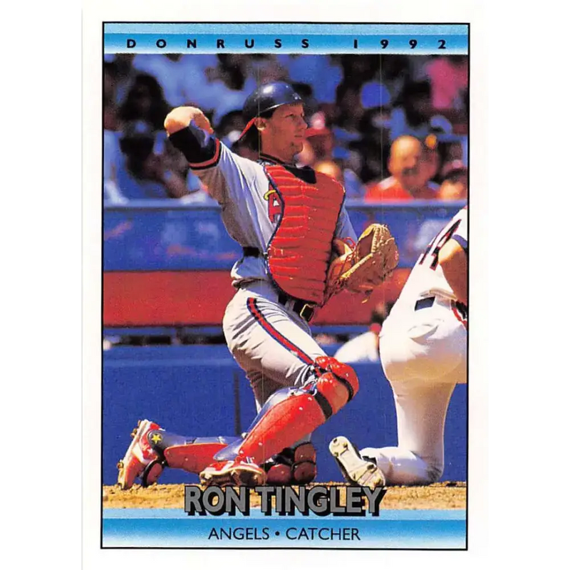 1992 Donruss #287 Ron Tingley NM-MT California Angels Baseball Card - Baseball Card Single
