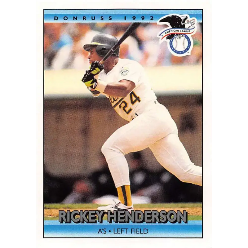 1992 Donruss #30 Rickey Henderson AS NM-MT Oakland Athletics Baseball Card - Baseball Card Single