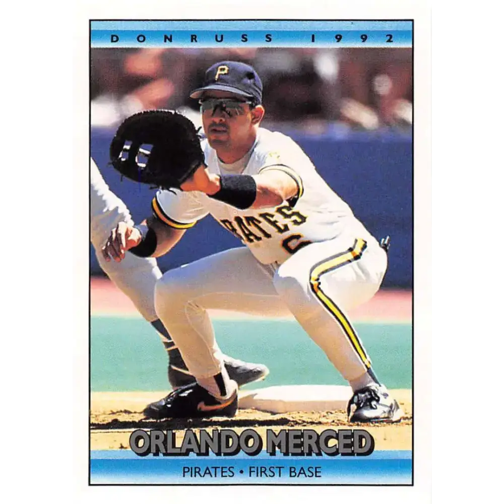 1992 Donruss #310 Orlando Merced NM-MT Pittsburgh Pirates Baseball Card - Baseball Card Single