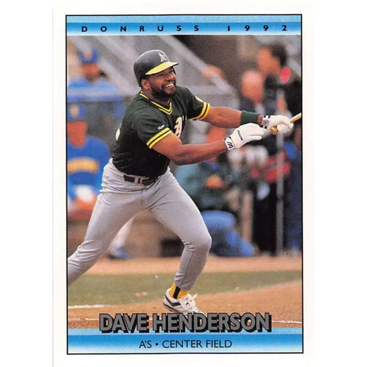 1992 Donruss #311 Dave Henderson NM-MT Oakland Athletics Baseball Card - Baseball Card Single