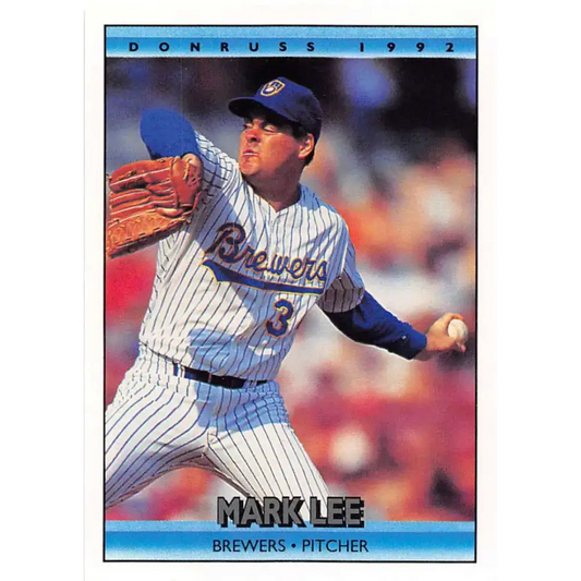 1992 Donruss #313 Mark Lee NM-MT Milwaukee Brewers Baseball Card - Baseball Card Single