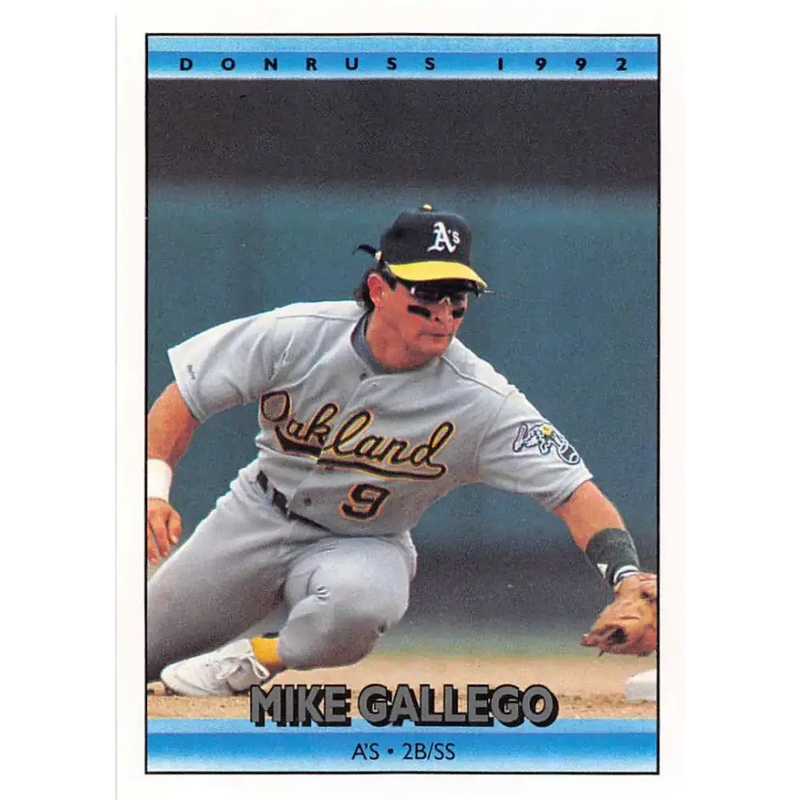 1992 Donruss #314 Mike Gallego NM-MT Oakland Athletics Baseball Card - Baseball Card Single