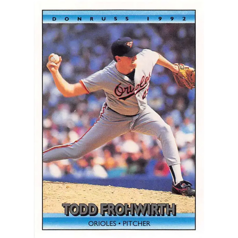 1992 Donruss #317 Todd Frohwirth NM-MT Baltimore Orioles Baseball Card - Baseball Card Single
