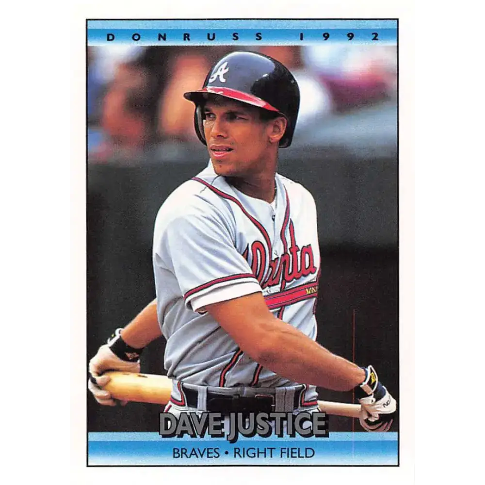 1992 Donruss #327 David Justice NM-MT Atlanta Braves Baseball Card - Baseball Card Single
