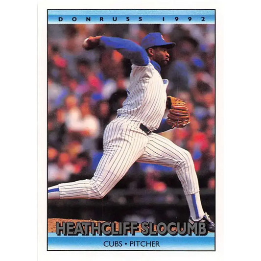 1992 Donruss #334 Heathcliff Slocumb NM-MT Chicago Cubs Baseball Card - Baseball Card Single