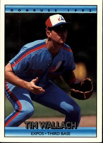Original gloss baseball card featuring Tim Wallach NM-MT from 1992 Donruss Expos
