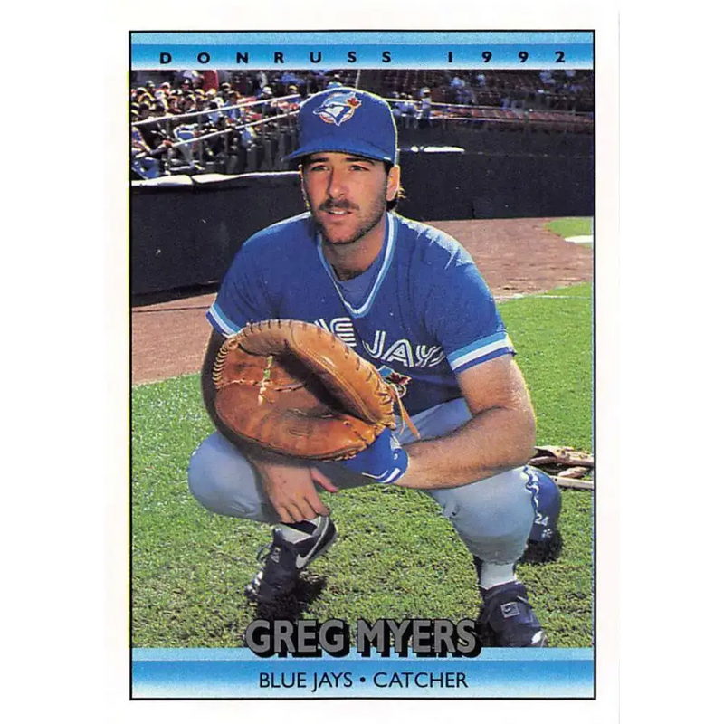 1992 Donruss #342 Greg Myers NM-MT Toronto Blue Jays Baseball Card - Baseball Card Single