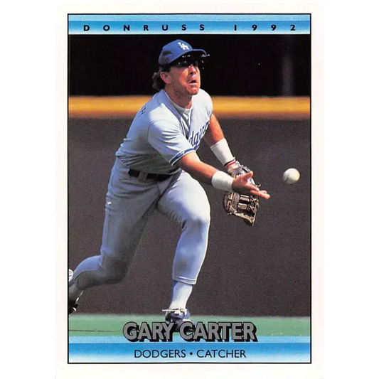 1992 Donruss #36 Gary Carter NM-MT Los Angeles Dodgers Baseball Card - Baseball Card Single