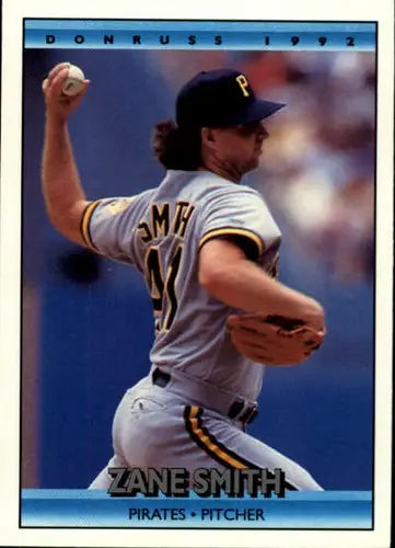 Zane Smith baseball card with original gloss from 1992 Donruss #360 Pirates NM-MT