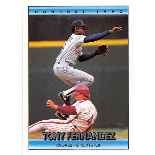 1992 Donruss #362 Tony Fernandez NM-MT San Diego Padres Baseball Card - Baseball Card Single