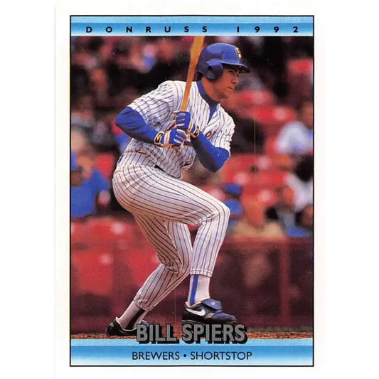 1992 Donruss #364 Bill Spiers NM-MT Milwaukee Brewers Baseball Card - Baseball Card Single