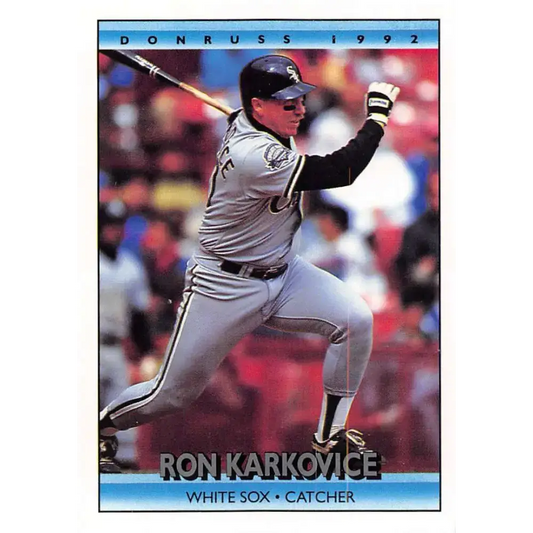 1992 Donruss #374 Ron Karkovice NM-MT Chicago White Sox Baseball Card - Baseball Card Single