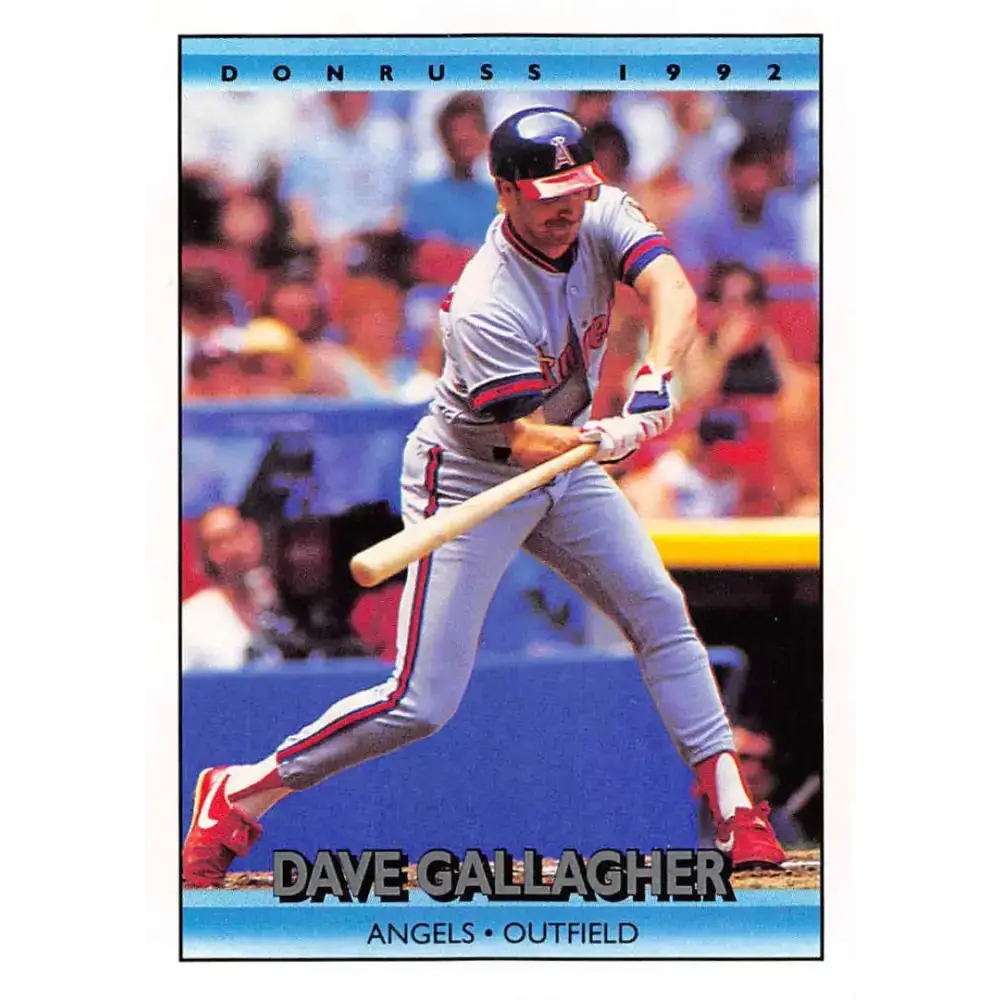 1992 Donruss #377 Dave Gallagher NM-MT California Angels Baseball Card - Baseball Card Single