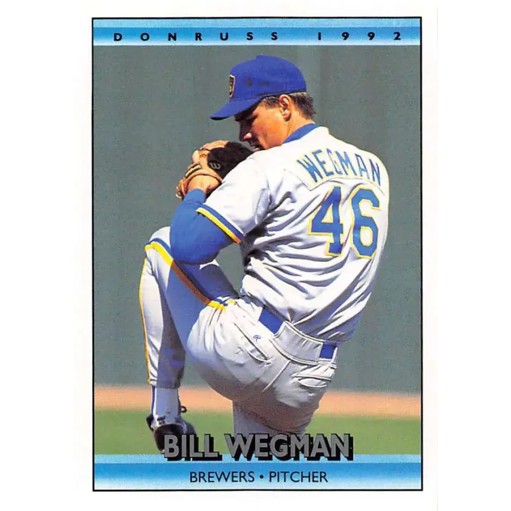 1992 Donruss #378 Bill Wegman NM-MT Milwaukee Brewers Baseball Card - Baseball Card Single