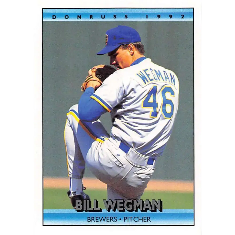 1992 Donruss #378 Bill Wegman NM-MT Milwaukee Brewers Baseball Card - Baseball Card Single