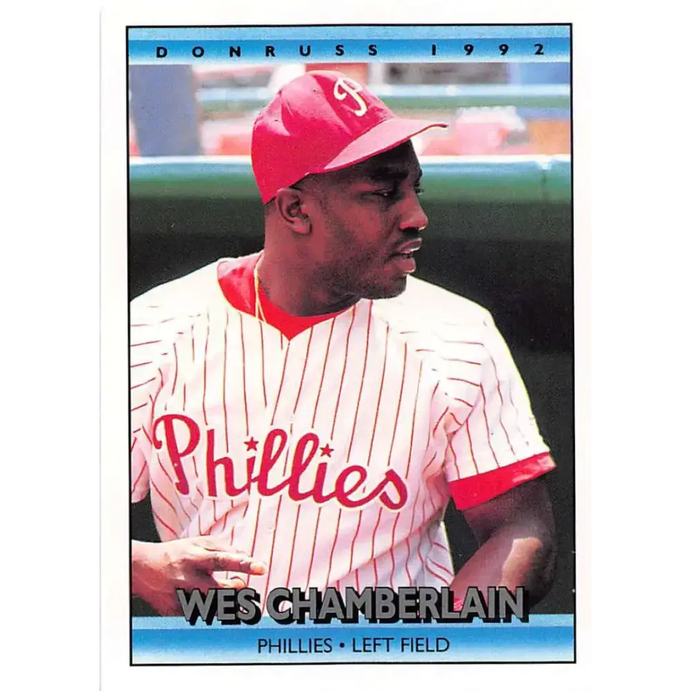 1992 Donruss #384 Wes Chamberlain NM-MT Philadelphia Phillies Baseball Card - Baseball Card Single