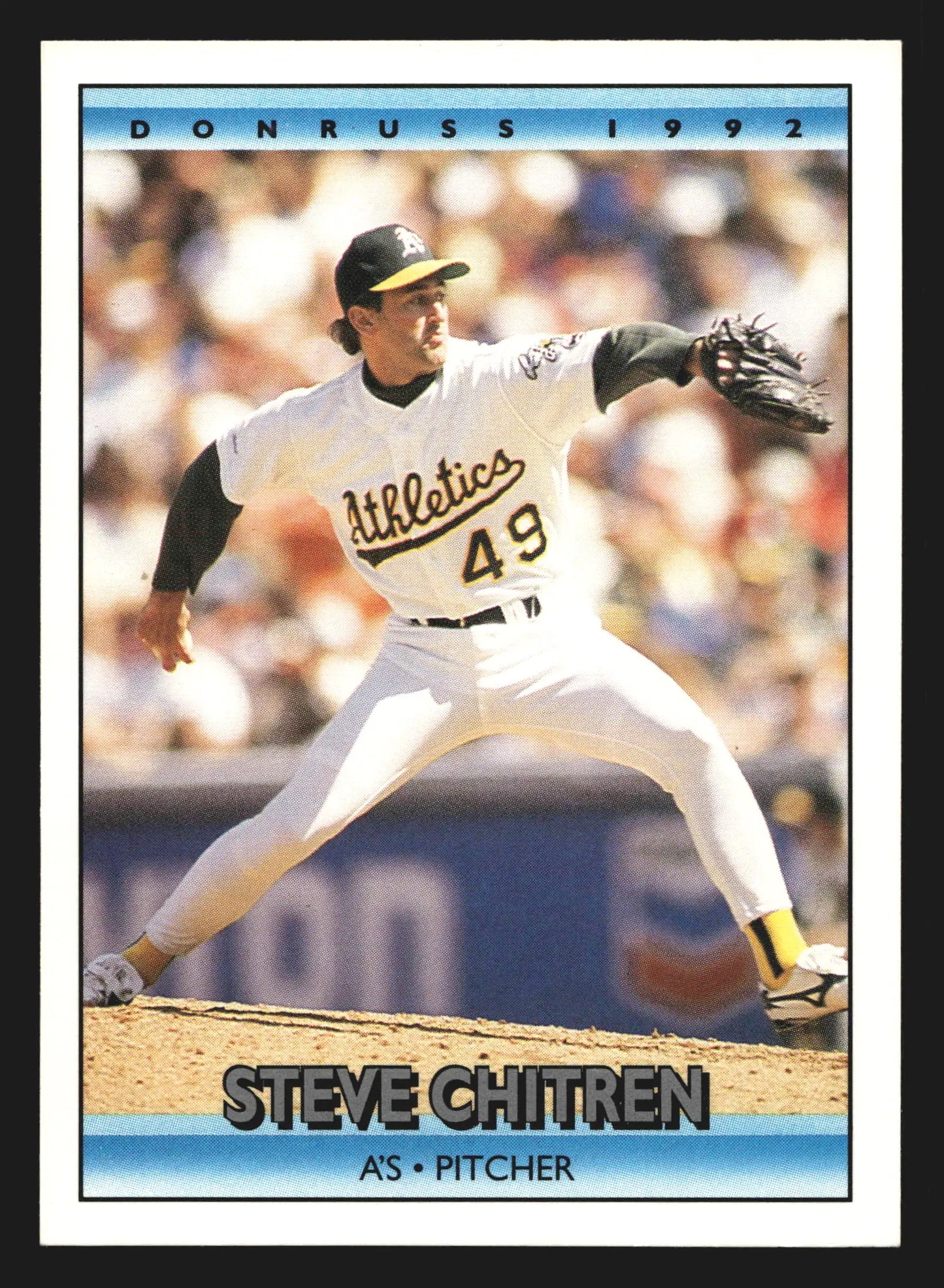 1992 Donruss #385 Steve Chitren Oakland Athletics - Baseball Card Single