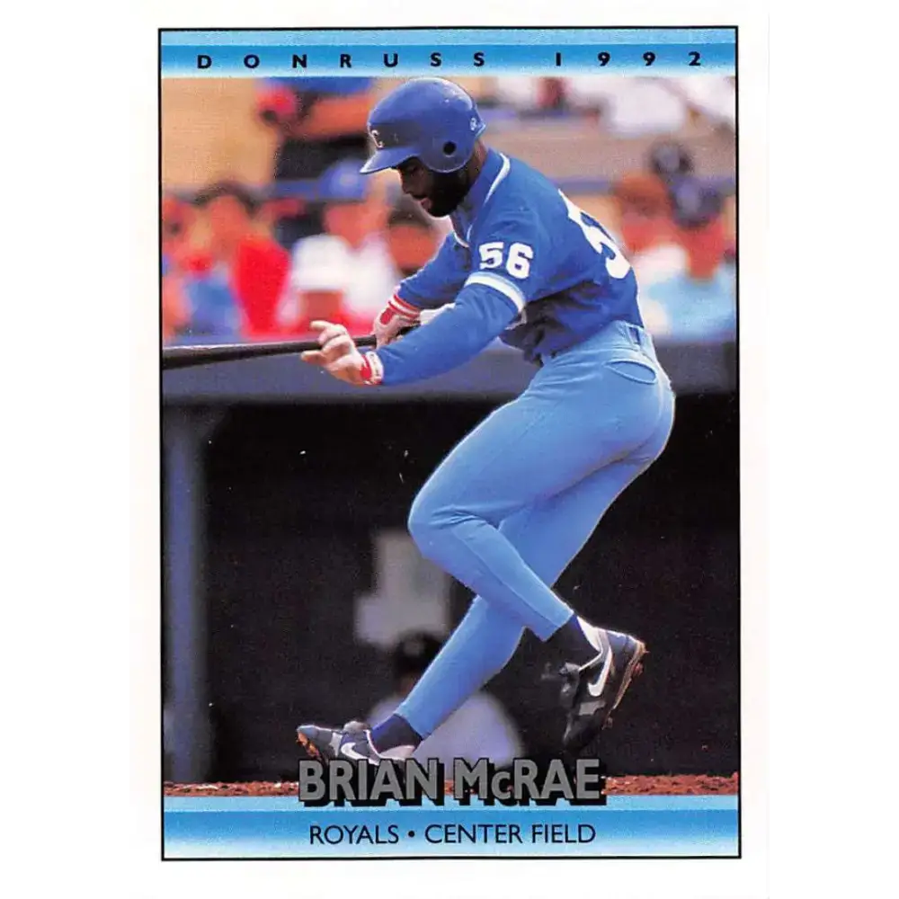 1992 Donruss #387 Brian McRae NM-MT Kansas City Royals Baseball Card - Baseball Card Single