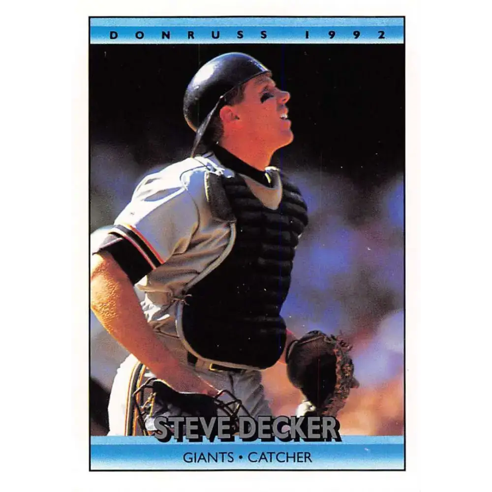 1992 Donruss #389 Steve Decker NM-MT San Francisco Giants Baseball Card - Baseball Card Single