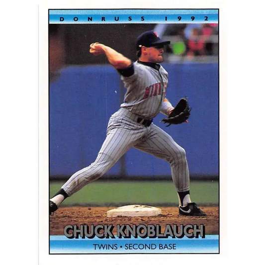 1992 Donruss #390 Chuck Knoblauch NM-MT Minnesota Twins Baseball Card - Baseball Card Single