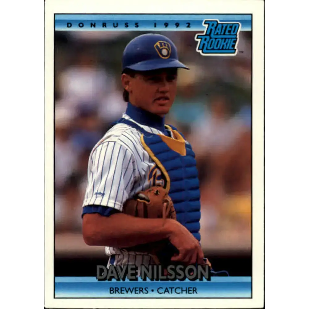 1992 Donruss #4 Dave Nilsson RR NM-MT Milwaukee Brewers Baseball Card - Baseball Card Single