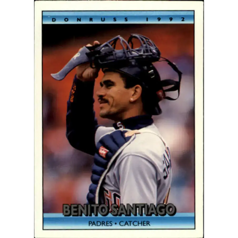 1992 Donruss #40 Benito Santiago NM-MT San Diego Padres Baseball Card - Baseball Card Single