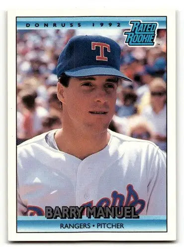 1992 Donruss #401 Barry Manuel Texas Rangers Baseball Cards EX/NM ID:54840 - Baseball Card Single