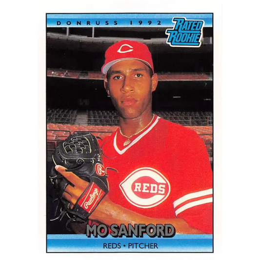 1992 Donruss #417 Mo Sanford RR NM-MT Cincinnati Reds Baseball Card - Baseball Card Single