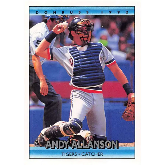1992 Donruss #42 Andy Allanson NM-MT Detroit Tigers Baseball Card - Baseball Card Single