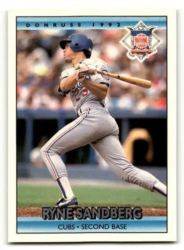 Original gloss Ryne Sandberg Chicago baseball card from 1992 Donruss Calgary Cubs