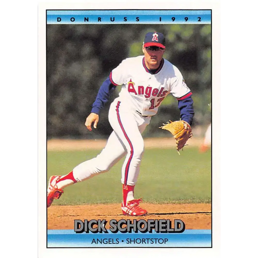 1992 Donruss #44 Dick Schofield NM-MT California Angels Baseball Card - Baseball Card Single