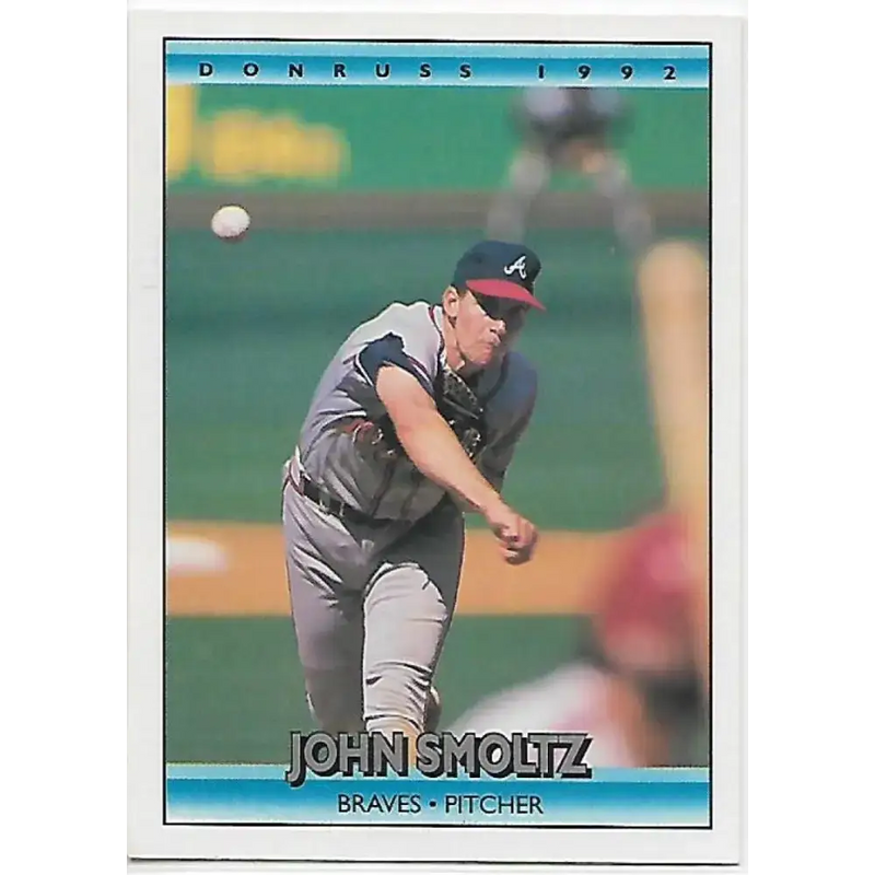 1992 Donruss #442 John Smoltz NM-MT Atlanta Braves Baseball Card - Baseball Card Single