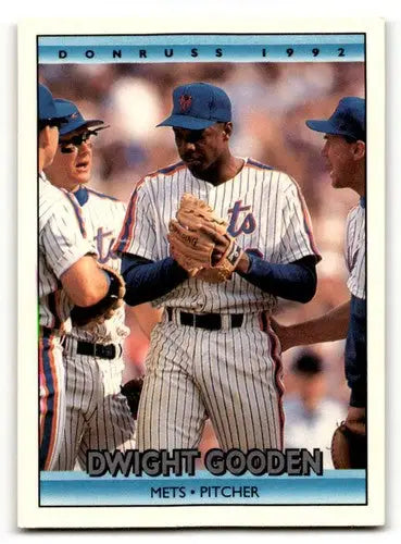 Dwight Gooden Mets baseball card from 1992 Donruss with original gloss, EX/NM condition