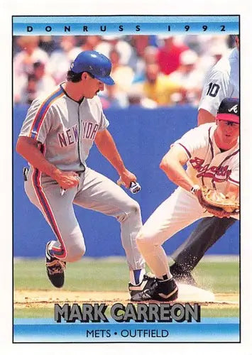 1992 Donruss baseball card featuring Mark Carreon NM-MT Mets with original gloss